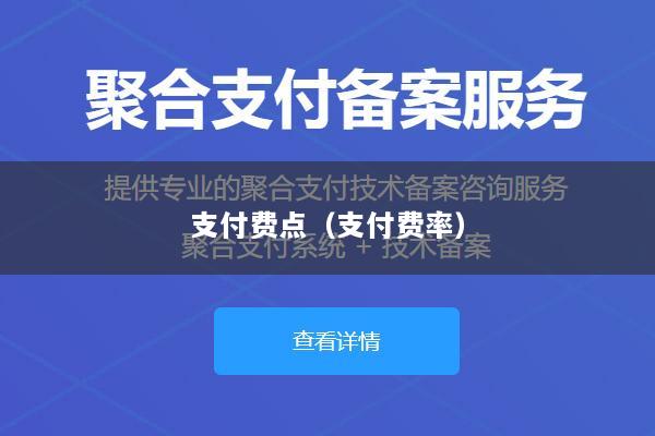 支付费点(支付费率)