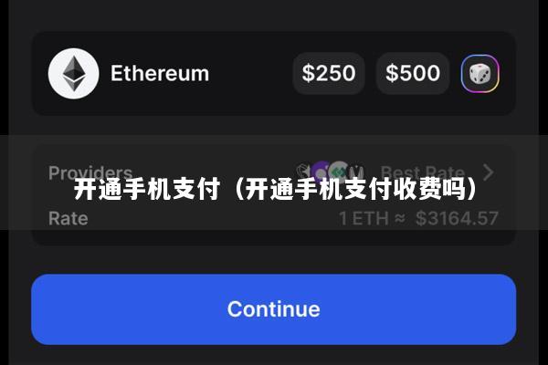 开通手机支付(开通手机支付收费吗)