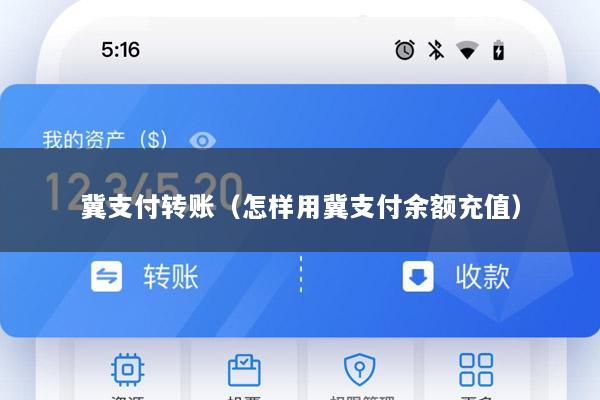 冀支付转账(怎样用冀支付余额充值)