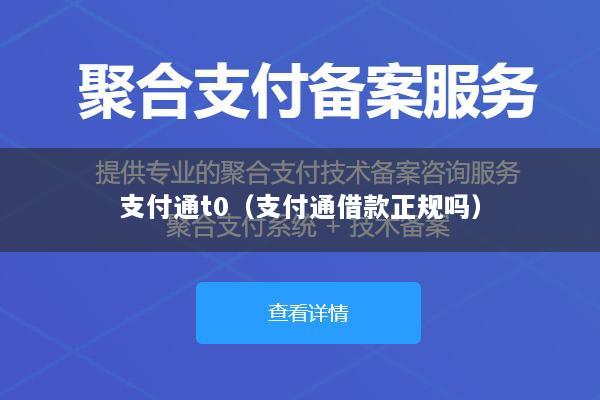 支付通t0(支付通借款正规吗)