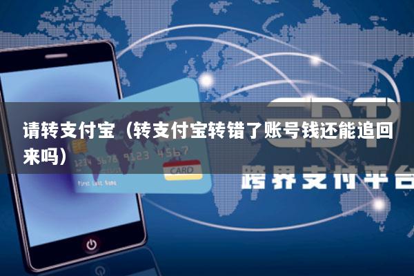 请转支付宝(转支付宝转错了账号钱还能追回来吗)