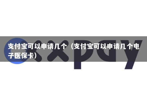 支付宝可以申请几个(支付宝可以申请几个电子医保卡)