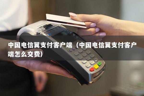 中国电信翼支付客户端(中国电信翼支付客户端怎么交费)
