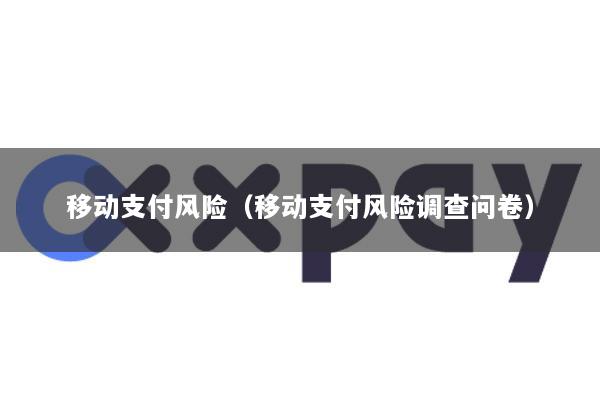 移动支付风险(移动支付风险调查问卷)