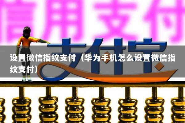 设置微信指纹支付(华为手机怎么设置微信指纹支付)