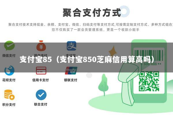 支付宝85(支付宝850芝麻信用算高吗)