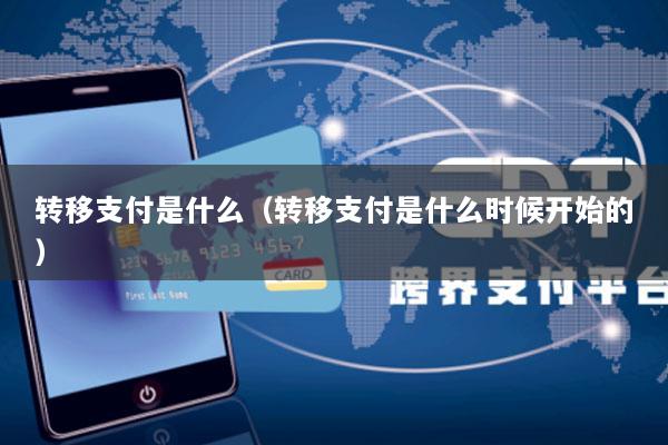 转移支付是什么(转移支付是什么时候开始的)