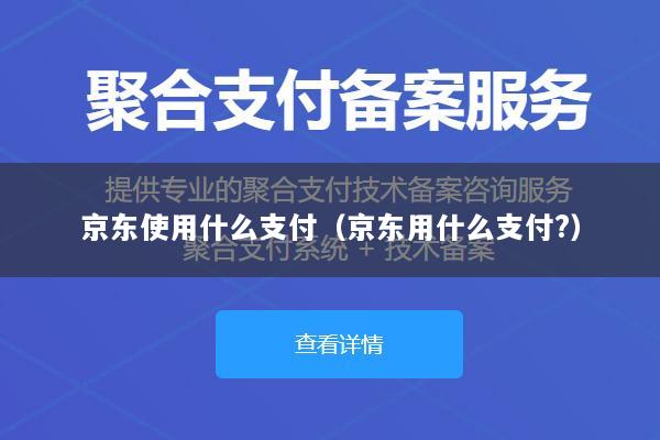 京东使用什么支付(京东用什么支付?)