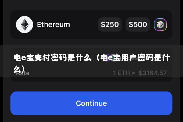 电e宝支付密码是什么(电e宝用户密码是什么)